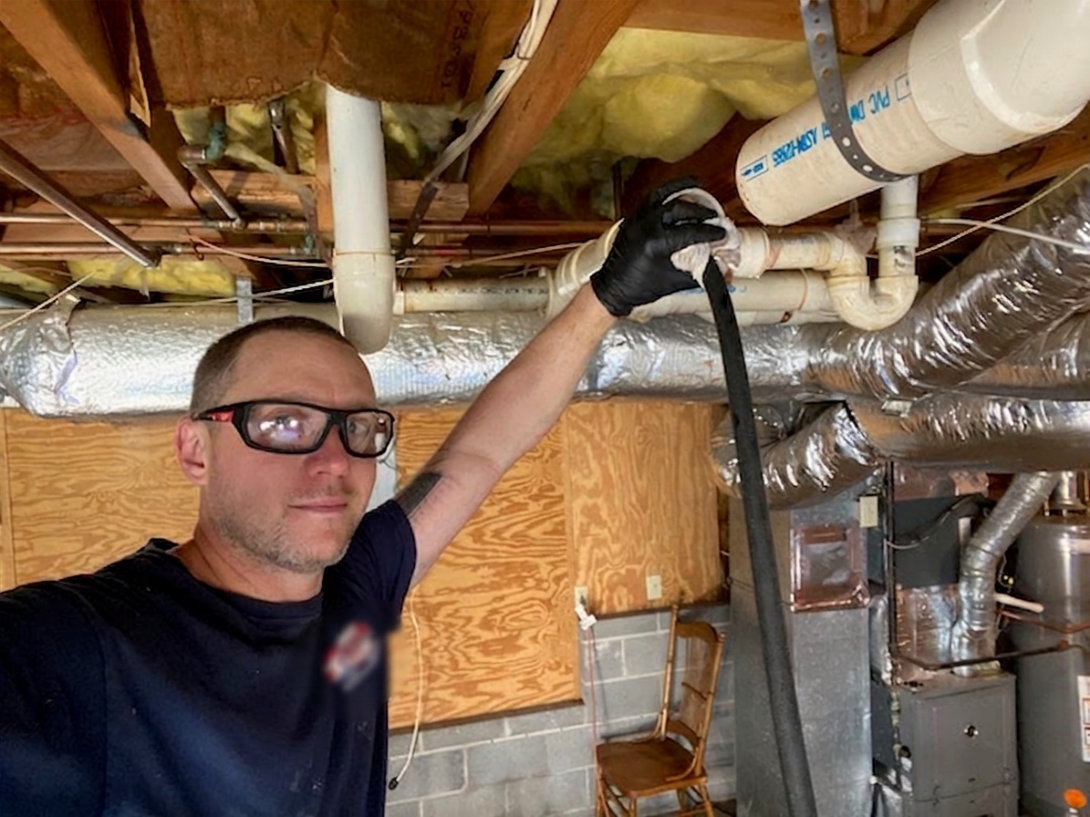 BF Plumbing & Drain technician responding to an after-hours drain emergency